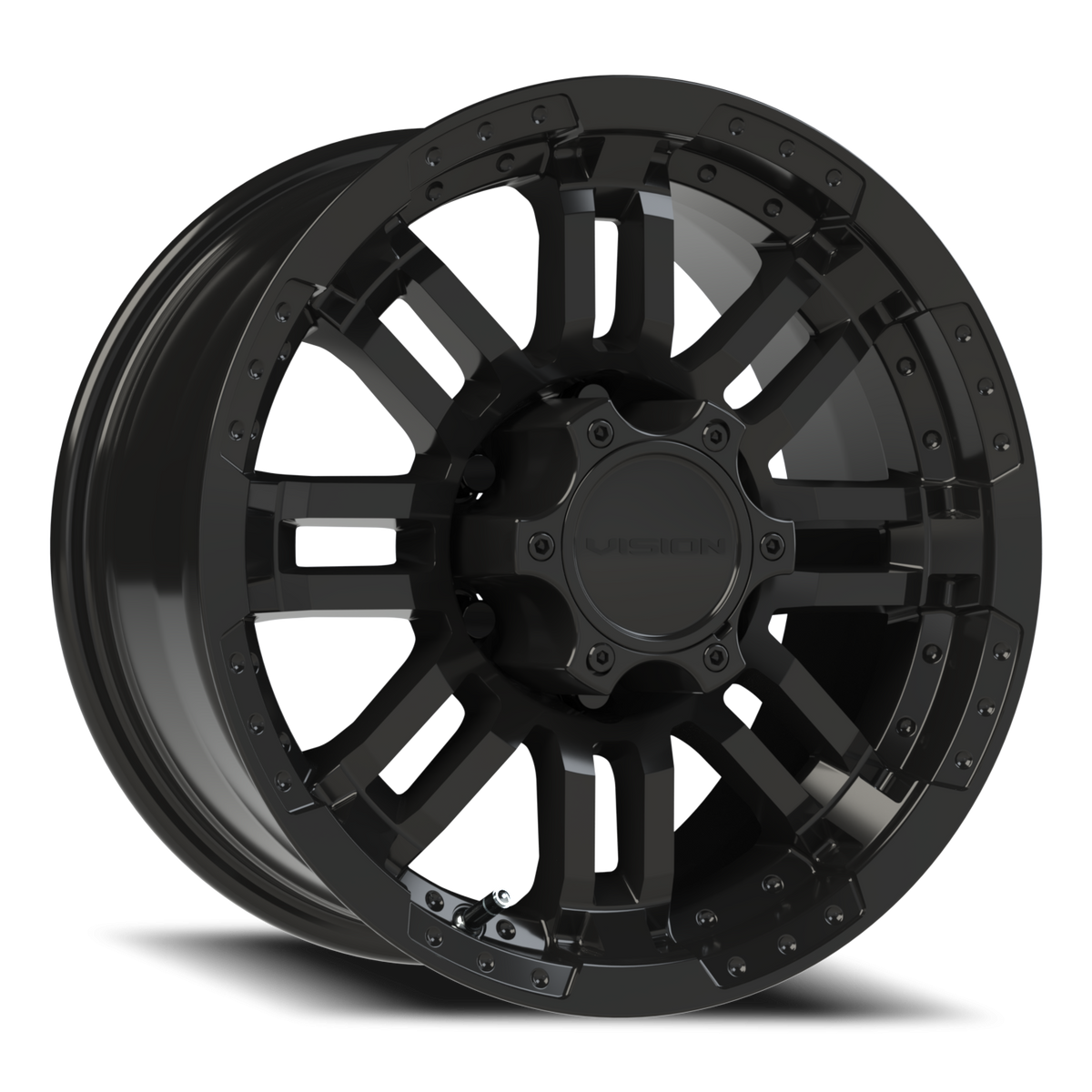 Vision Wheel 375 Gloss Black 16x8 0 6x139.7mm 110mm - Wheelwiz