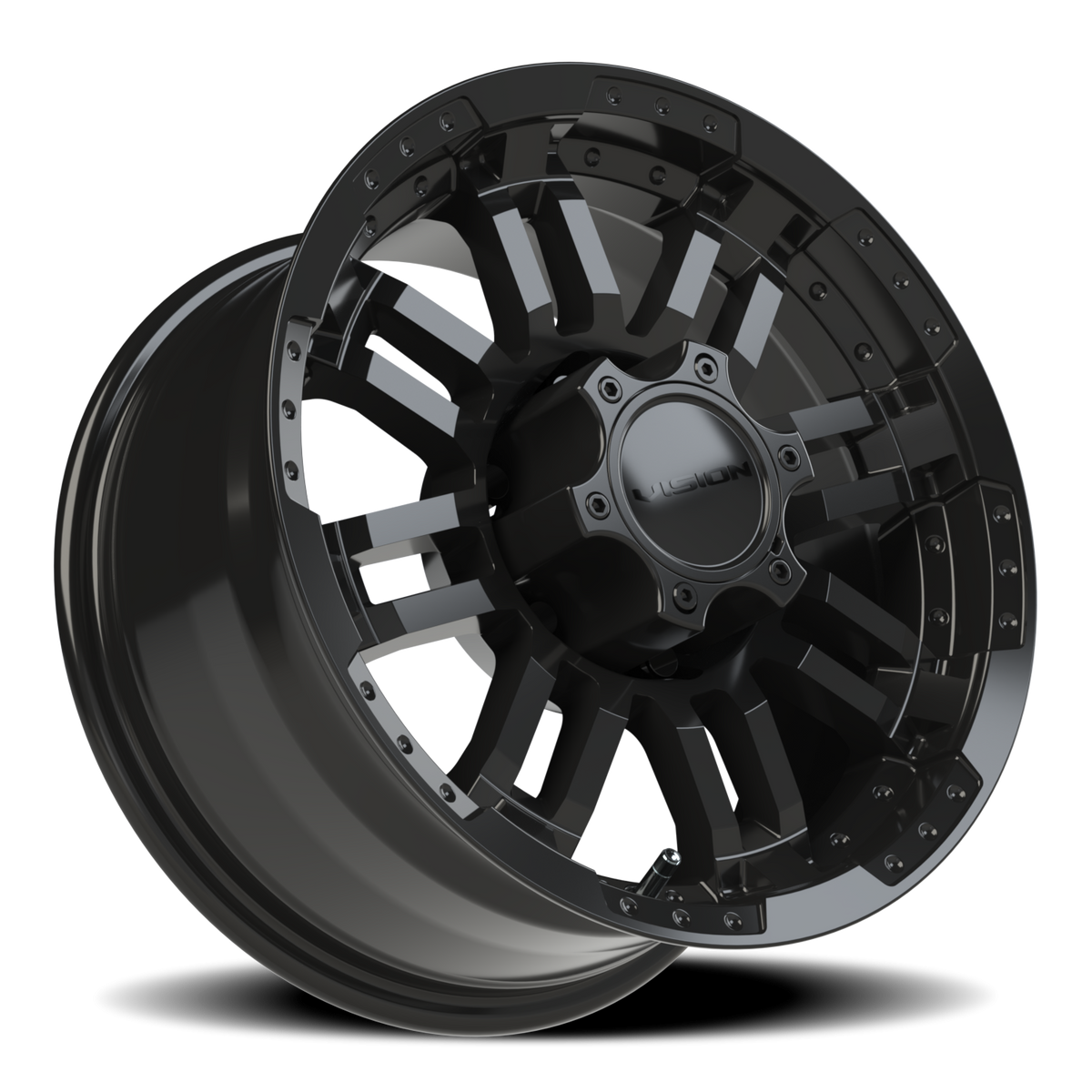Vision Wheel 375 Gloss Black 16x8 0 6x139.7mm 110mm - Wheelwiz