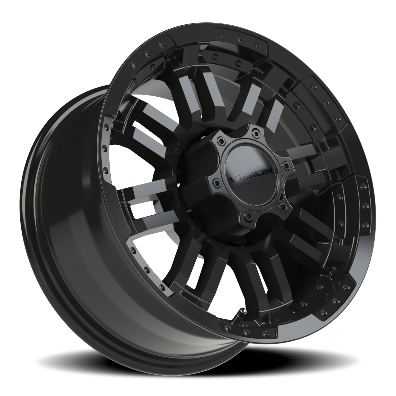Vision Wheel 375 Gloss Black 16x8 0 6x139.7mm 110mm - Wheelwiz