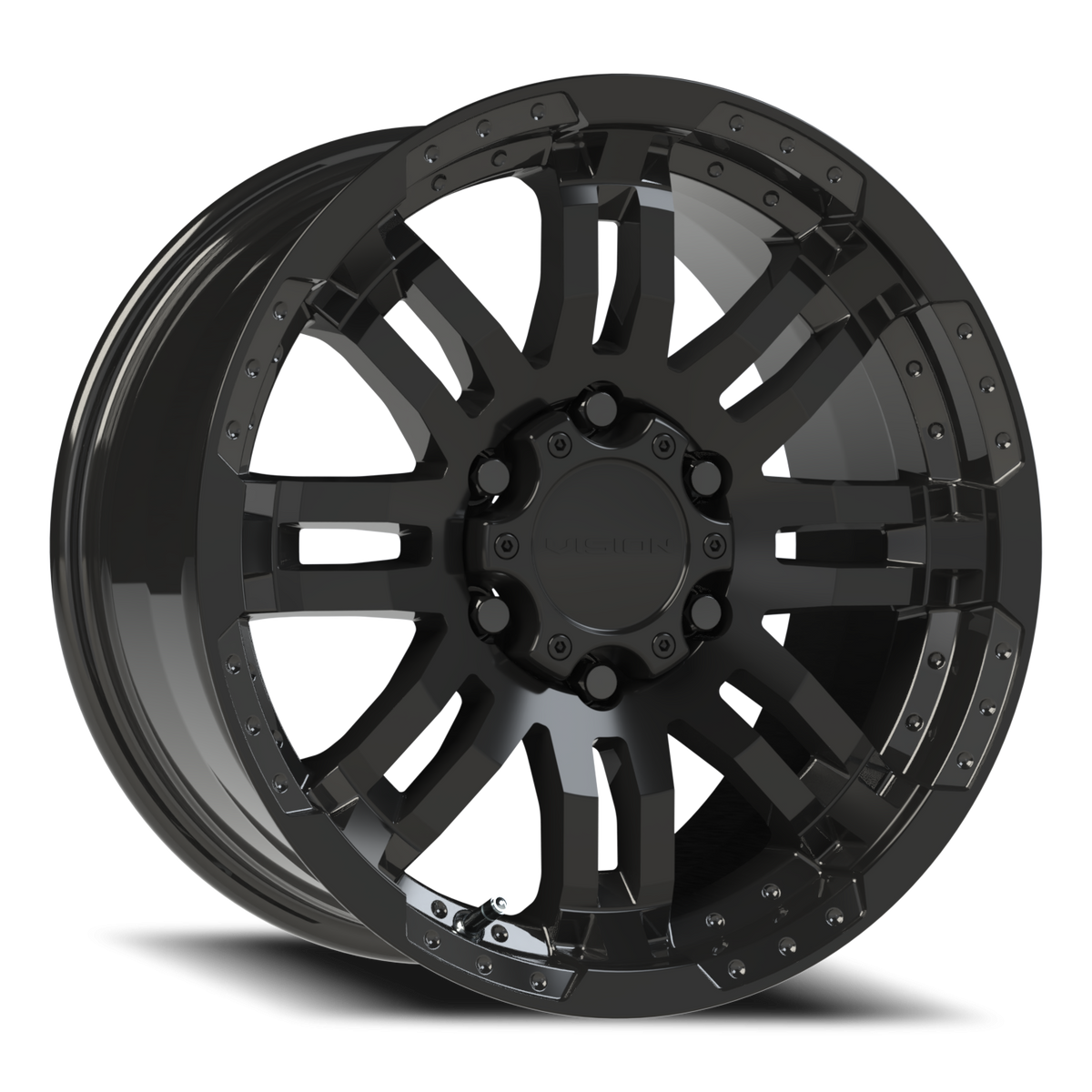 Vision Wheel 375 Gloss Black 17x8.5 +25 6x135mm 87.1mm - Wheelwiz