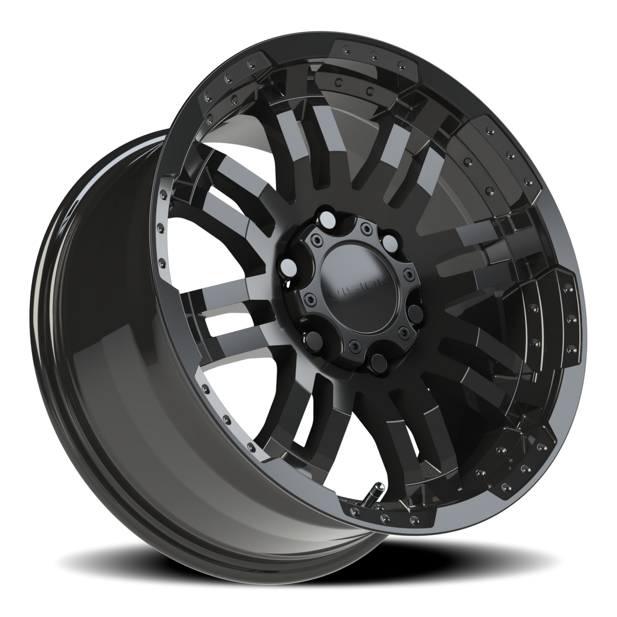 Vision Wheel 375 Gloss Black 17x8.5 +25 6x135mm 87.1mm - Wheelwiz