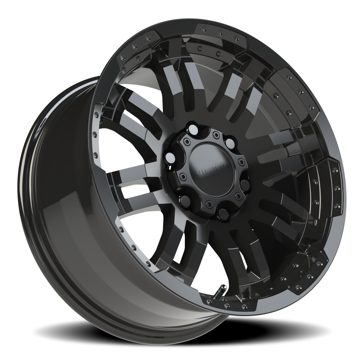 Vision Wheel 375 Gloss Black 17x8.5 +25 6x135mm 87.1mm - Wheelwiz