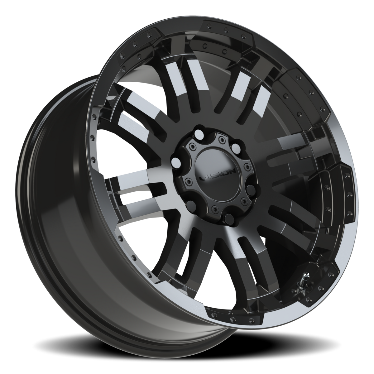 Vision Wheel 375 Gloss Black 18x8.5 +18 6x139.7mm 106.2mm - Wheelwiz