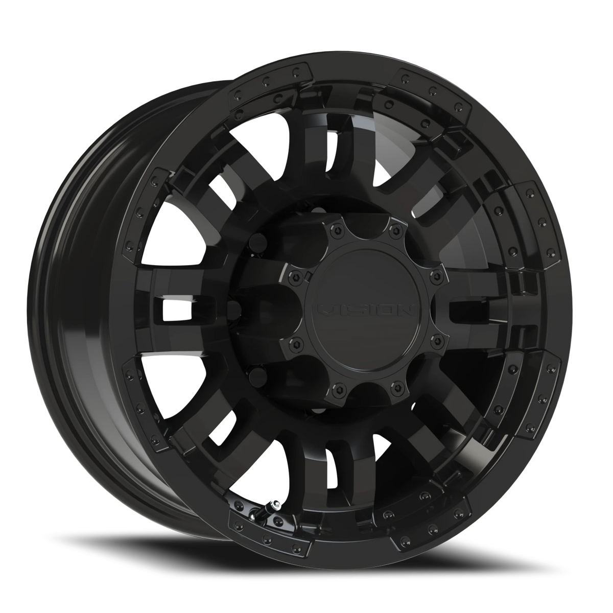 Vision Wheel 375 Gloss Black 16x8 -6 8x165.1mm 125.2mm - Wheelwiz