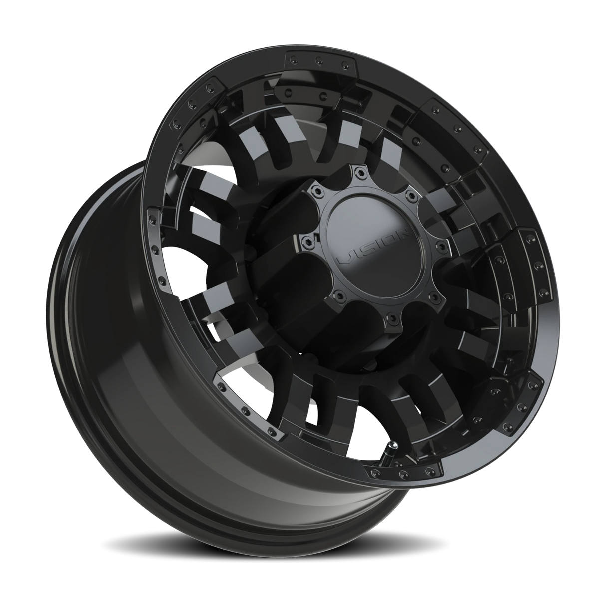 Vision Wheel 375 Gloss Black 16x8 -6 8x165.1mm 125.2mm - Wheelwiz