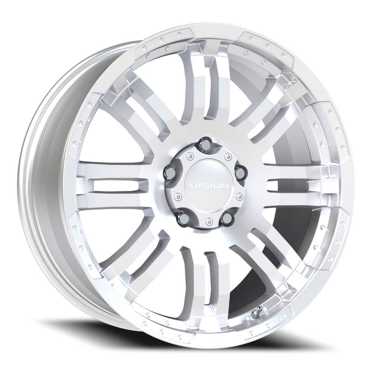 Vision Wheel 375 Winter Paint-Silver( Salt Resistant) 20x9 +18 5x139.7mm 108mm - Wheelwiz