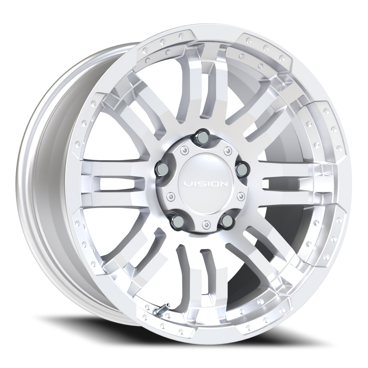 Vision Wheel 375 Winter Paint-Silver( Salt Resistant) 17x8.5 +18 5x139.7mm 108mm - Wheelwiz