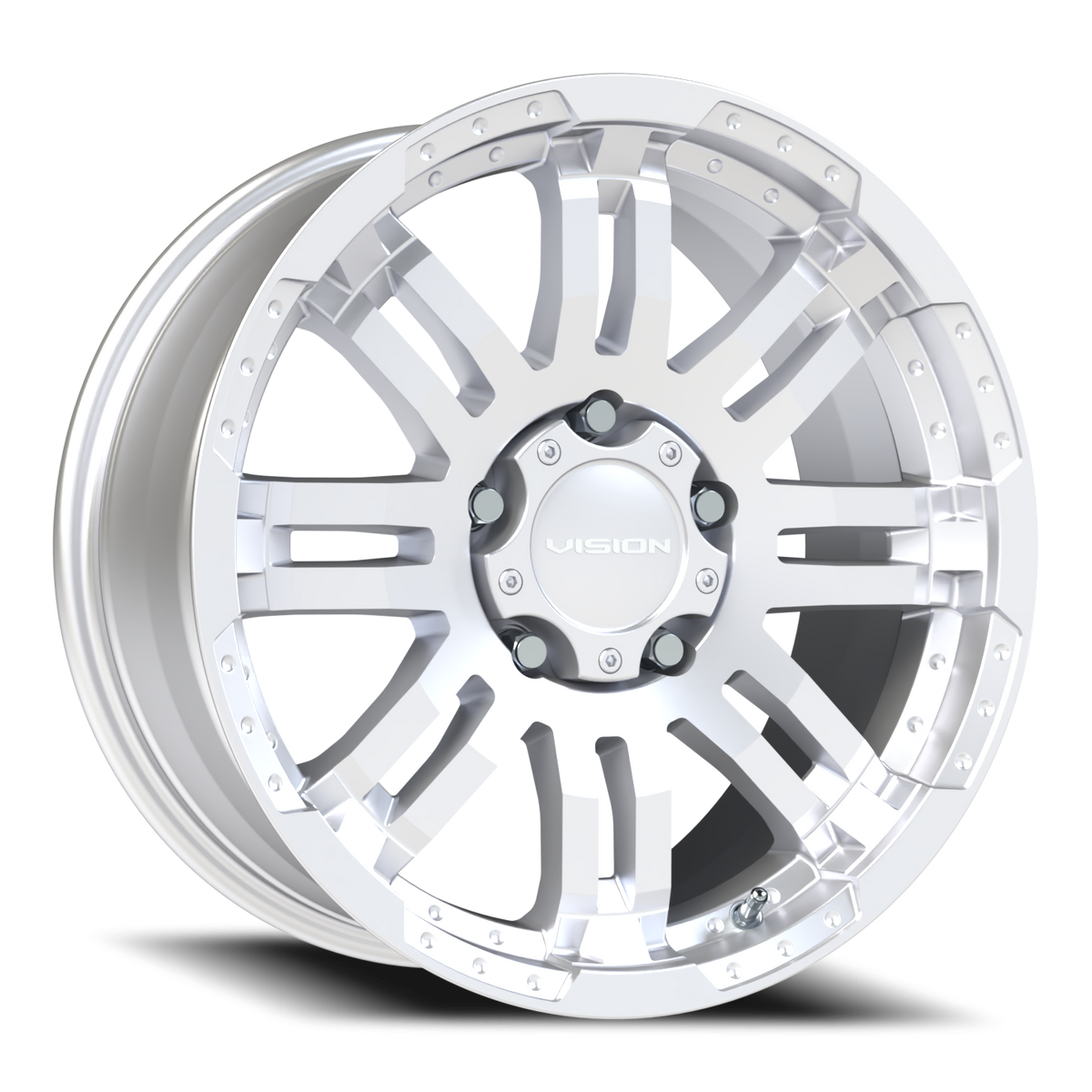 Vision Wheel 375 Winter Paint-Silver( Salt Resistant) 18x8.5 +18 5x139.7mm 108mm - Wheelwiz