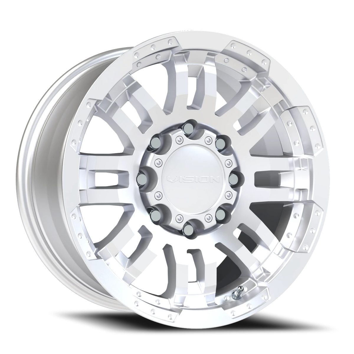 Vision Wheel 375 Winter Paint-Silver( Salt Resistant) 17x8.5 +18 8x165.1mm 125.2mm - Wheelwiz
