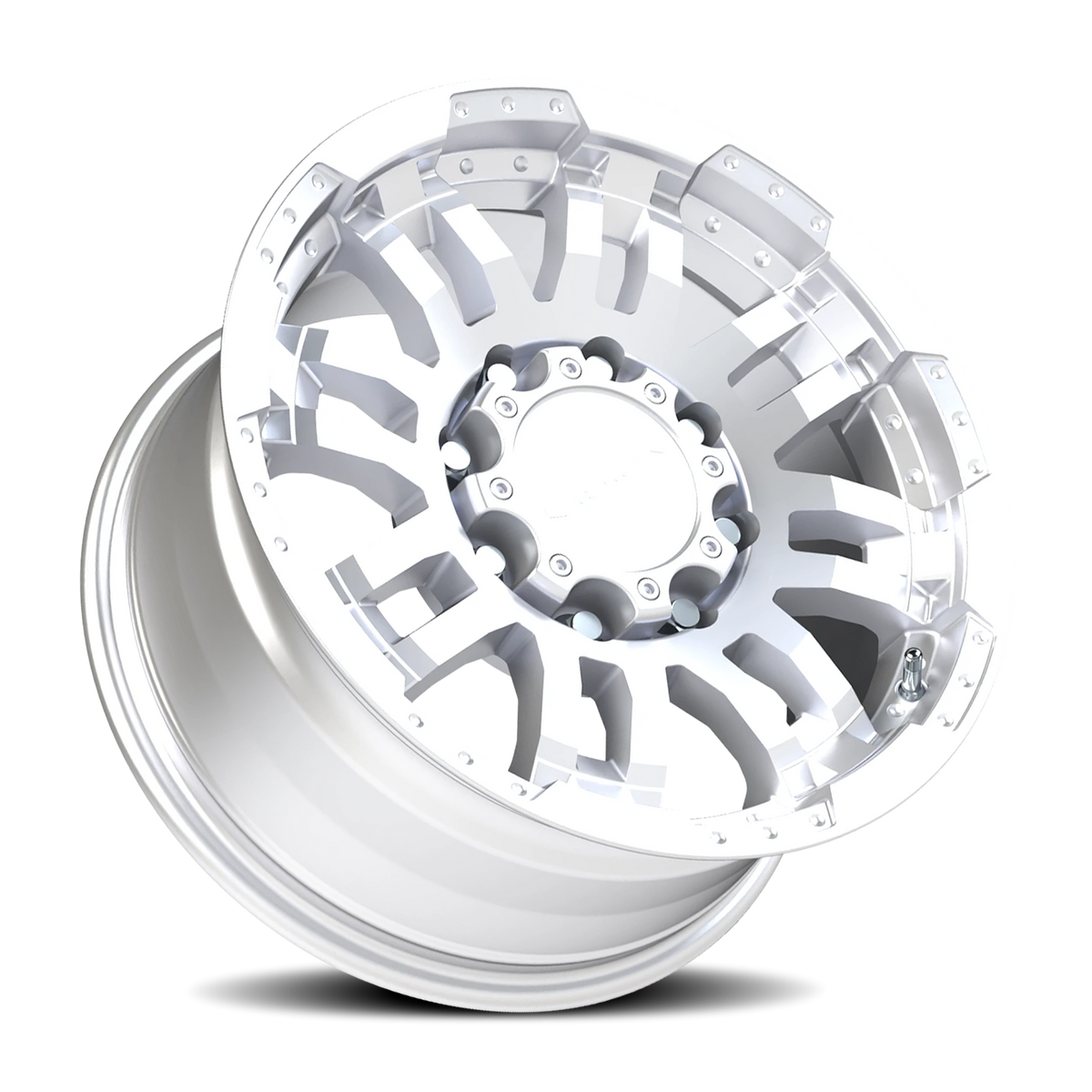 Vision Wheel 375 Winter Paint-Silver( Salt Resistant) 17x8.5 +18 8x165.1mm 125.2mm - Wheelwiz