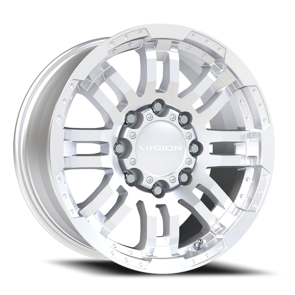 Vision Wheel 375 Winter Paint-Silver( Salt Resistant) 18x8.5 +18 8x165.1mm 125.2mm - Wheelwiz