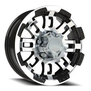 Vision Wheel 375 Gloss Black Machined Face 14x5.5 0 5x114.3mm 83mm