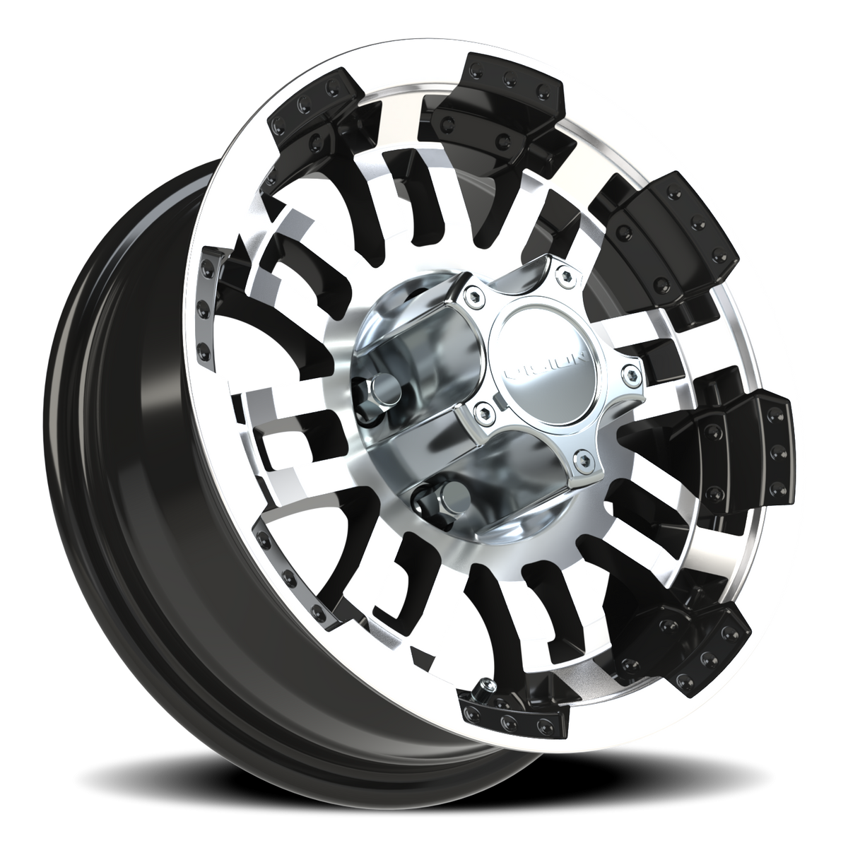 Vision Wheel 375 Gloss Black Machined Face 14x5.5 0 5x114.3mm 83mm - Wheelwiz