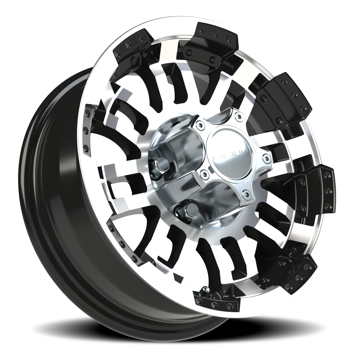 Vision Wheel 375 Gloss Black Machined Face 14x5.5 0 5x114.3mm 83mm - Wheelwiz