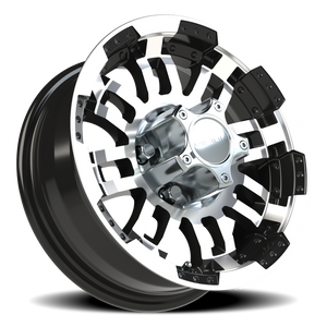 Vision Wheel 375 Gloss Black Machined Face 14x5.5 0 5x114.3mm 83mm - Wheelwiz