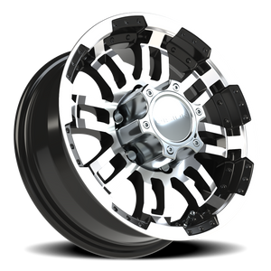 Vision Wheel 375 Gloss Black Machined Face 15x6 0 6x139.7mm 108mm - Wheelwiz