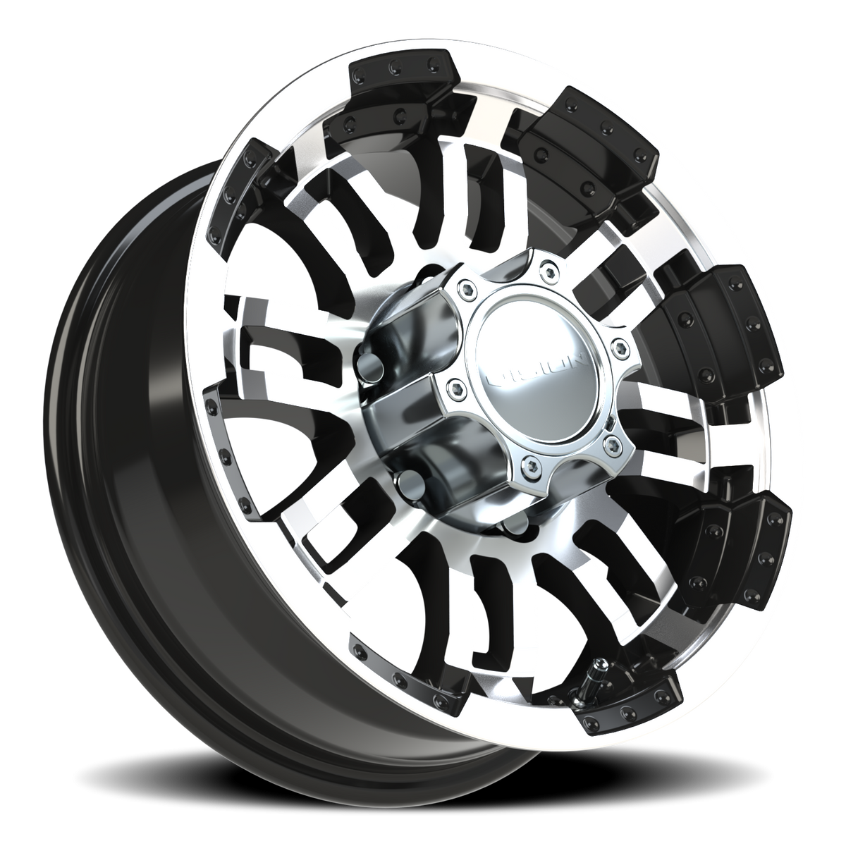 Vision Wheel 375 Gloss Black Machined Face 15x6 0 6x139.7mm 108mm - Wheelwiz