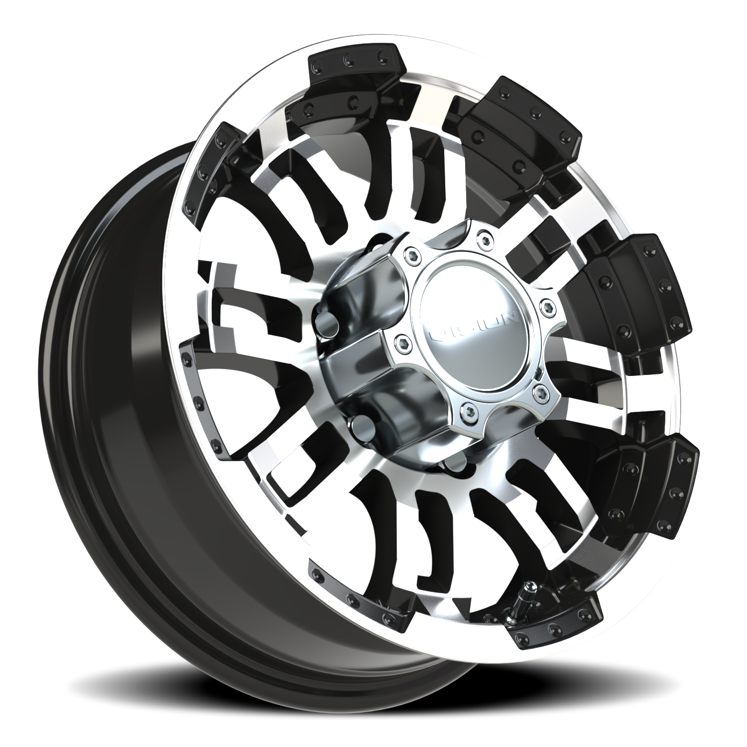 Vision Wheel 375 Gloss Black Machined Face 15x6 0 6x139.7mm 108mm - Wheelwiz