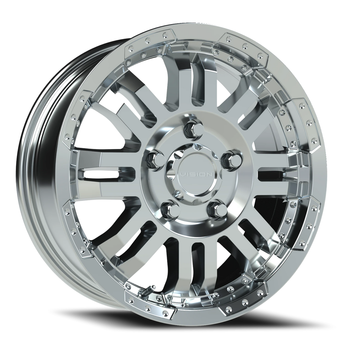 Vision Wheel 375 Chrome 16x6.5 +45 5x130mm 84mm - Wheelwiz