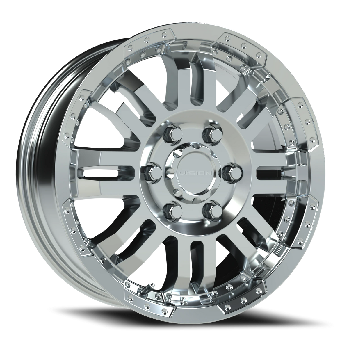 Vision Wheel 375 Chrome 16x6.5 +45 6x130mm 84mm - Wheelwiz