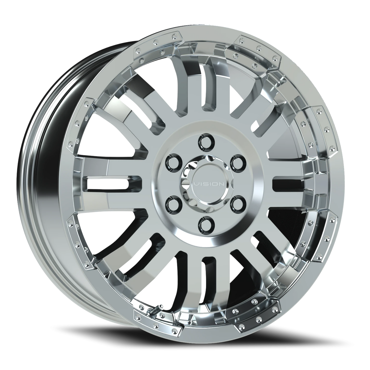 Vision Wheel 375 Chrome 18x7.5 +55 6x130mm 84mm - Wheelwiz