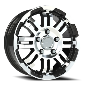 Vision Wheel 375 Gloss Black Machined Face 16x6.5 +45 5x130mm 84mm - Wheelwiz