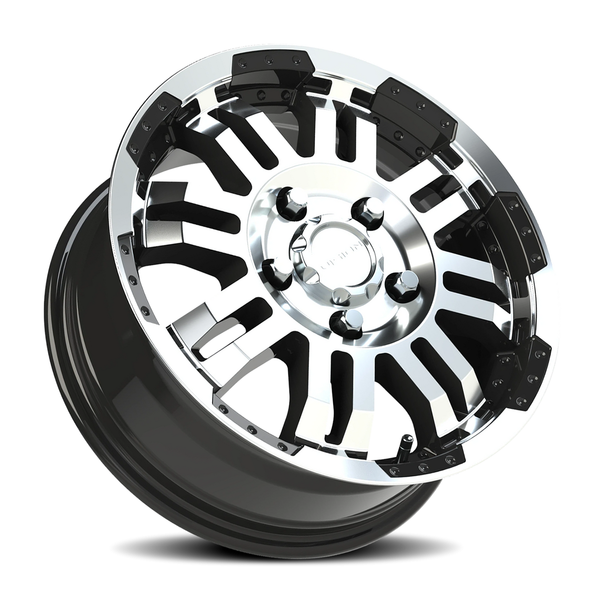 Vision Wheel 375 Gloss Black Machined Face 16x6.5 +45 5x130mm 84mm - Wheelwiz