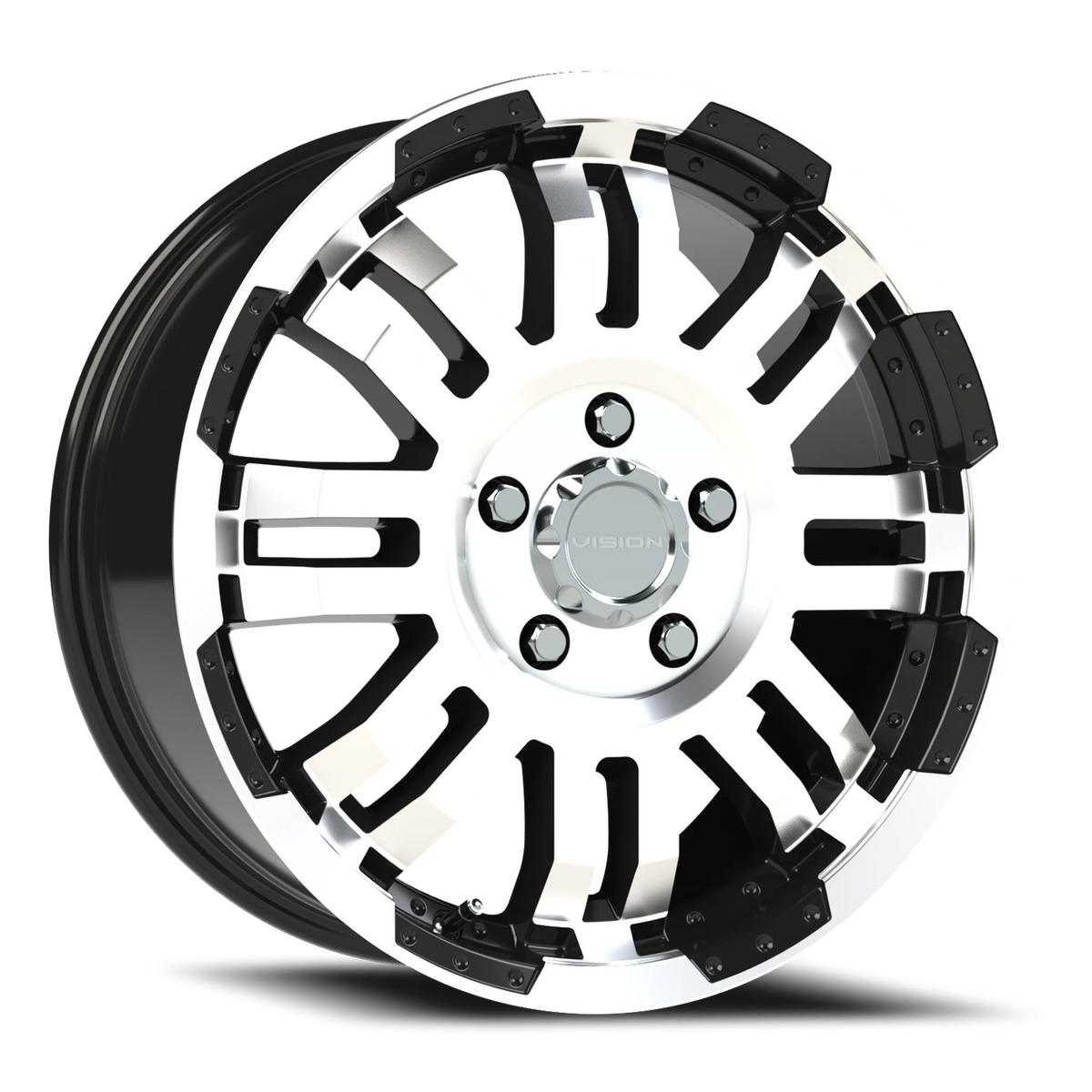 Vision Wheel 375 Gloss Black Machined Face 18x7.5 +55 5x130mm 78.3mm - Wheelwiz