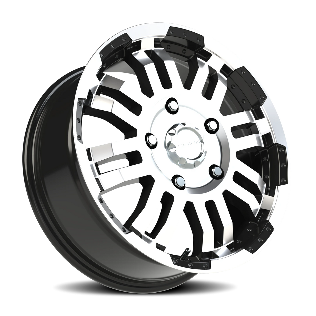Vision Wheel 375 Gloss Black Machined Face 18x7.5 +55 5x160mm 65.1mm - Wheelwiz