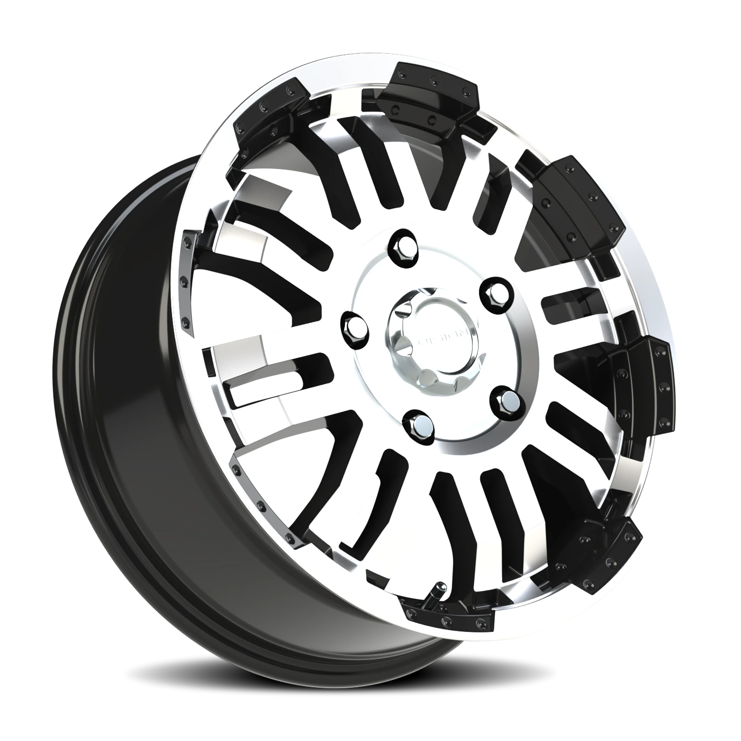 Vision Wheel 375 Gloss Black Machined Face 18x7.5 +55 5x160mm 65.1mm - Wheelwiz
