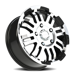 Vision Wheel 375 Gloss Black Machined Face 18x7.5 +55 5x160mm 65.1mm - Wheelwiz