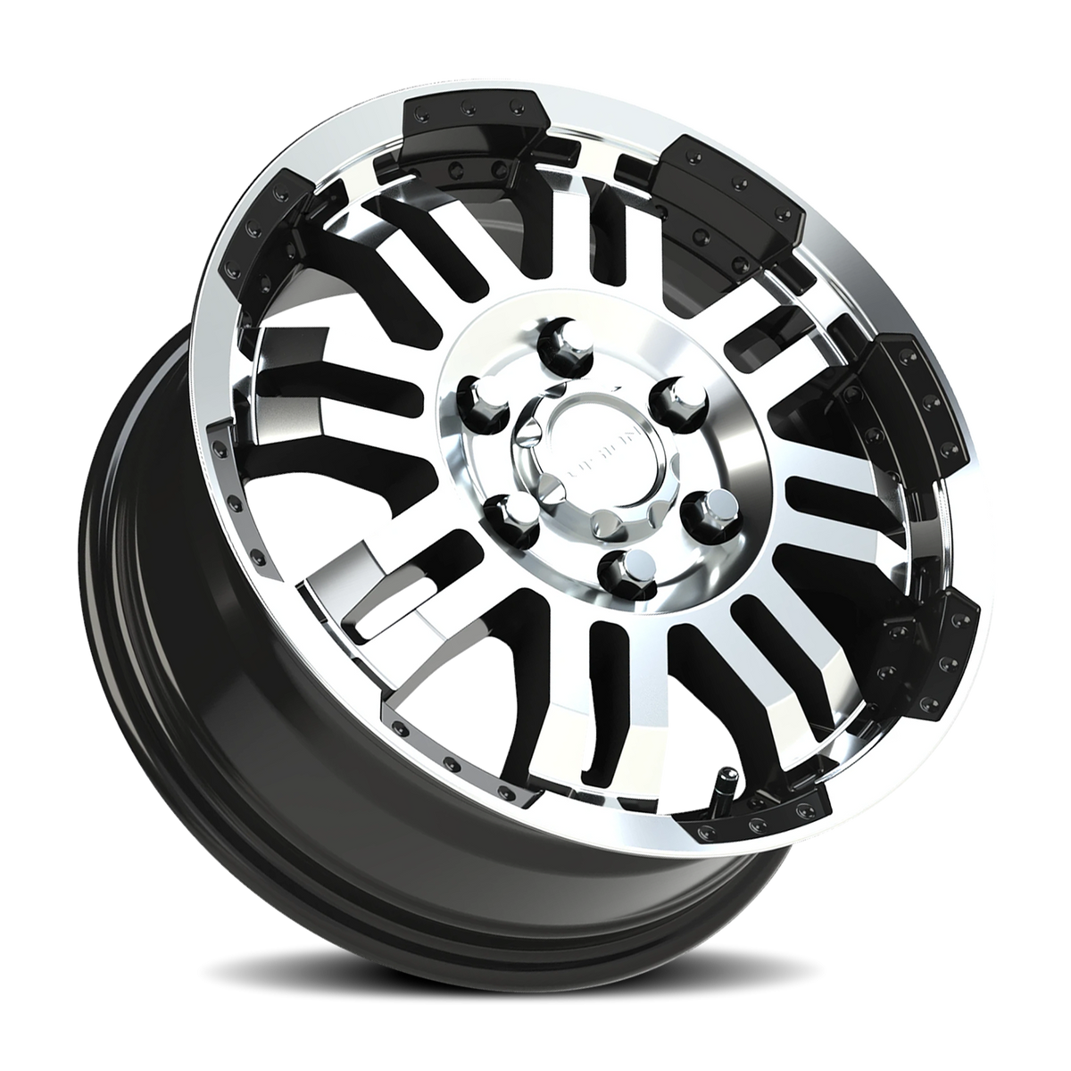 Vision Wheel 375 Gloss Black Machined Face 16x6.5 +45 6x130mm 84mm - Wheelwiz