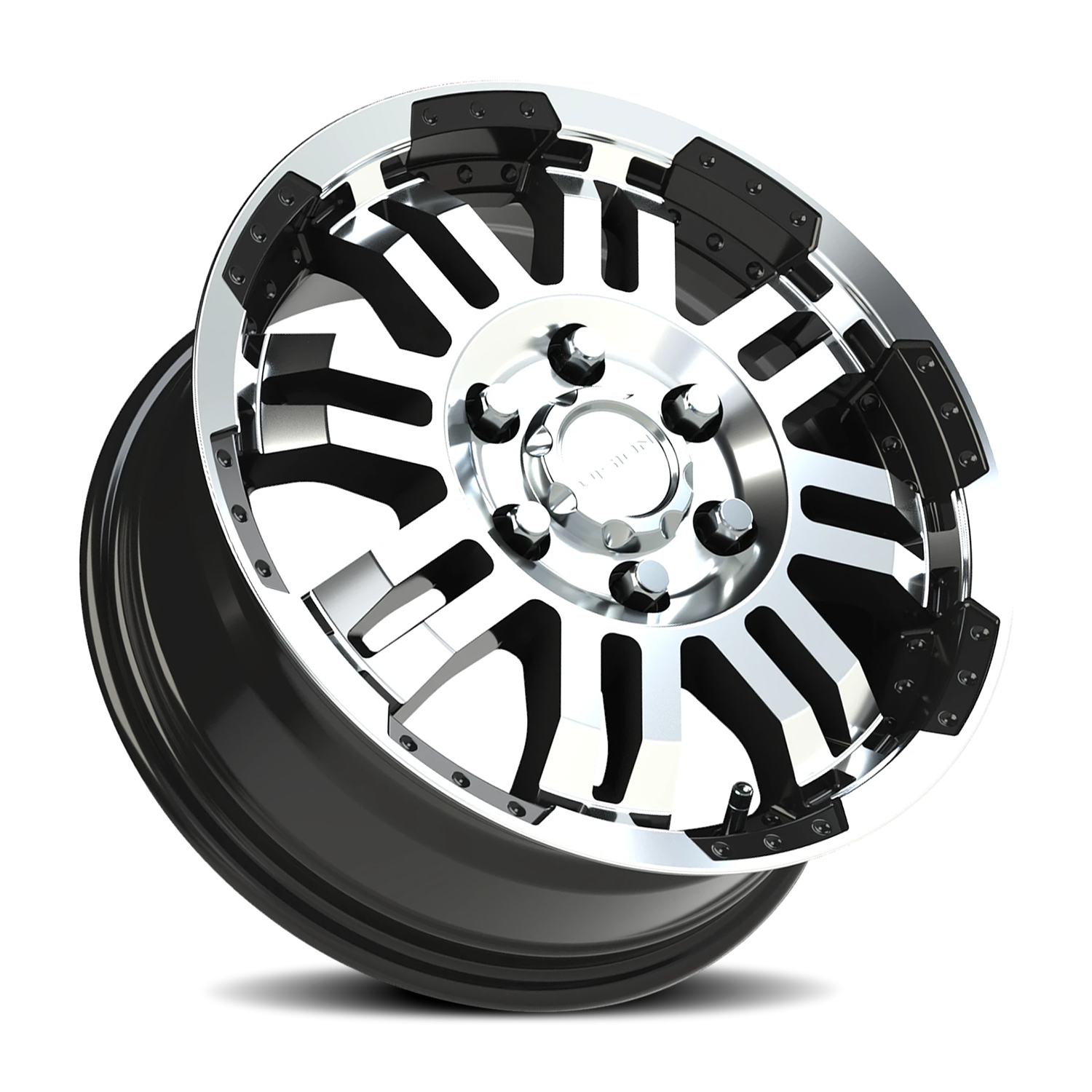 Vision Wheel 375 Gloss Black Machined Face 16x6.5 +45 6x130mm 84mm - Wheelwiz