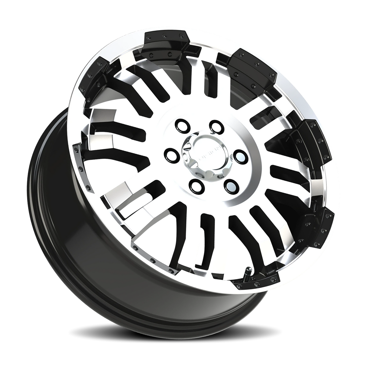 Vision Wheel 375 Gloss Black Machined Face 18x7.5 +55 6x130mm 84mm - Wheelwiz