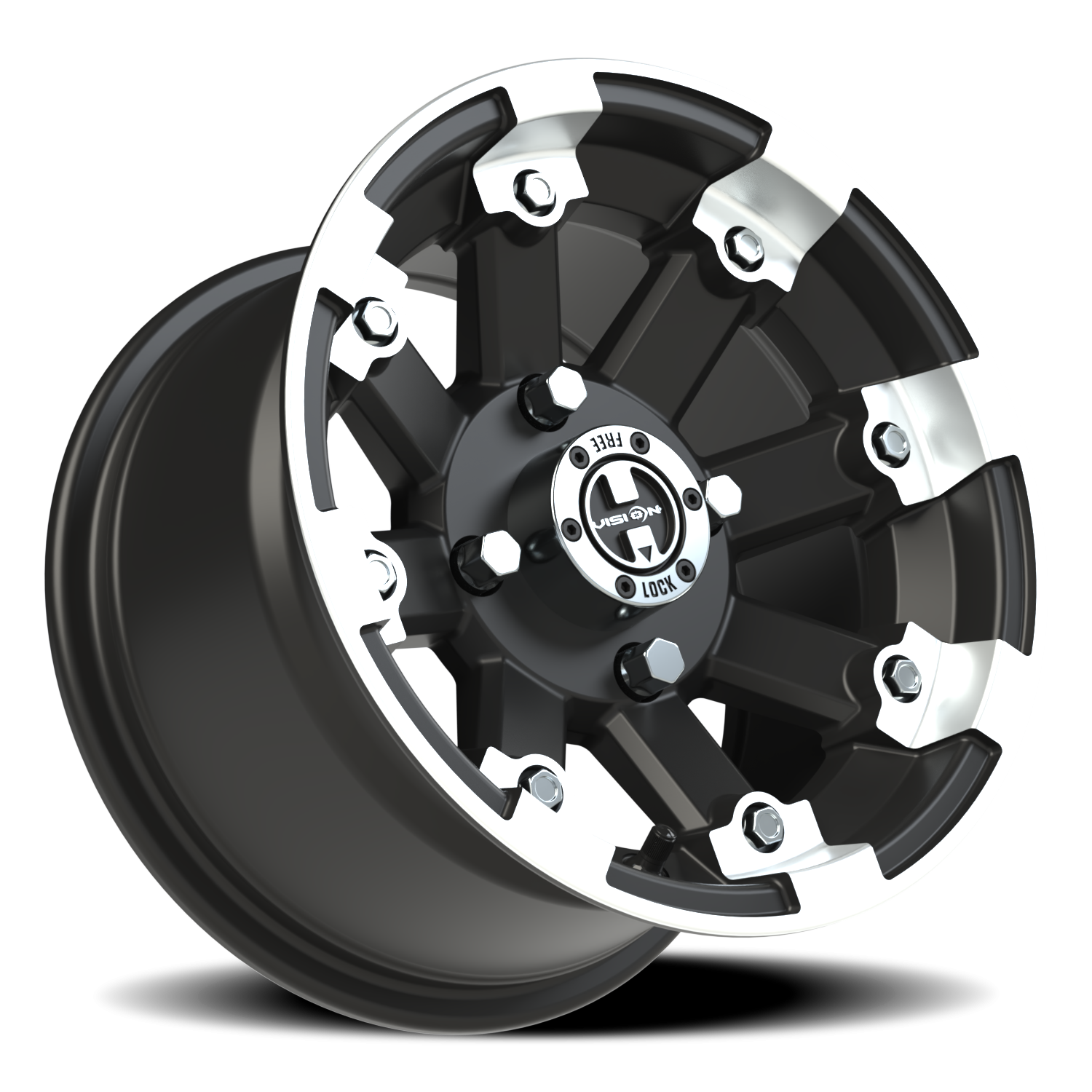 Vision Wheel 393 Matte Black Machined Lip 12x7 +3 4x115mm 80mm - Wheelwiz