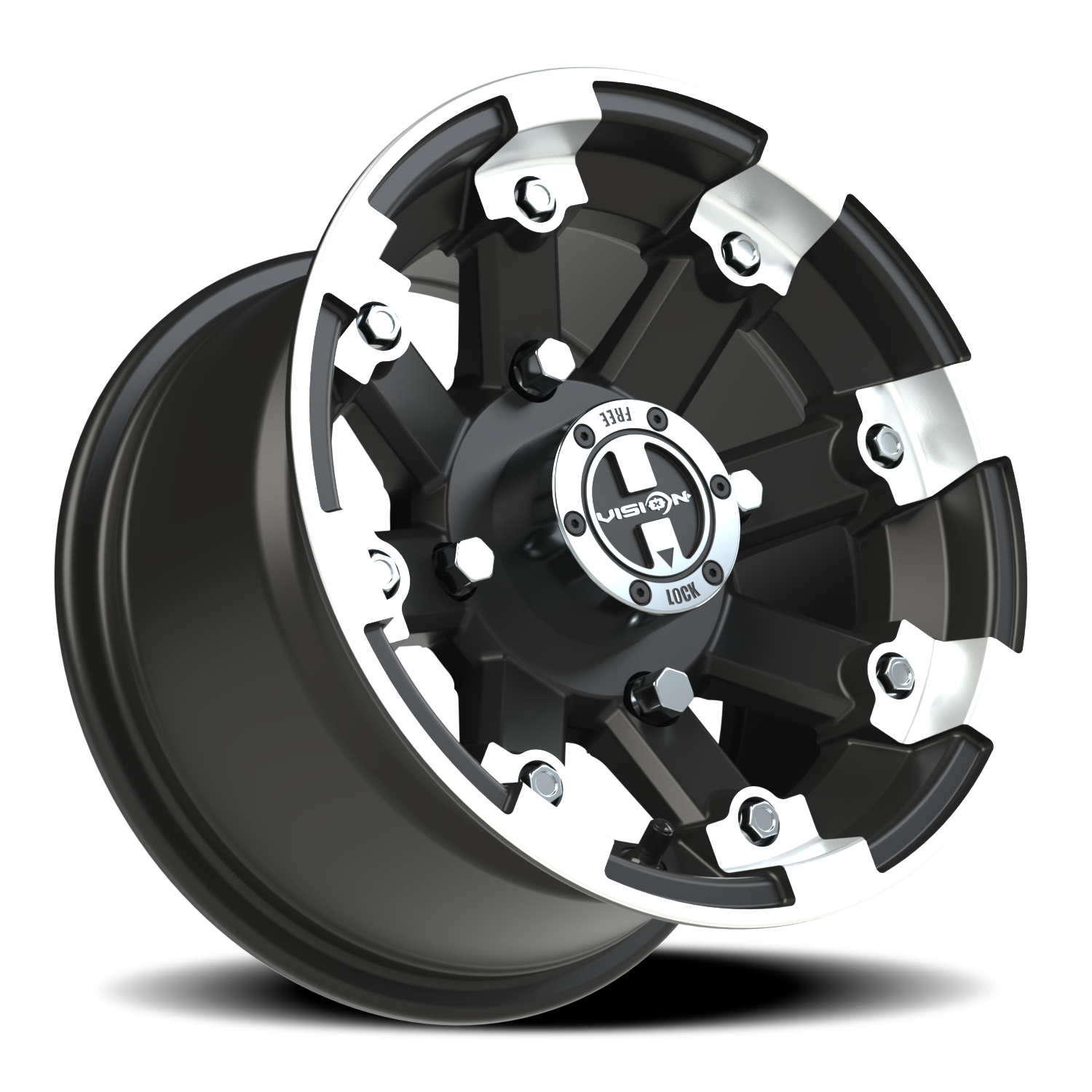 Vision Wheel 393 Matte Black Machined Lip 12x7 +3 4x136mm 110.5mm - Wheelwiz