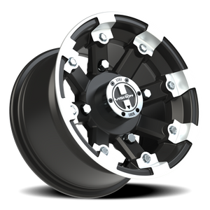 Vision Wheel 393 Matte Black Machined Lip 12x7 +3 4x156mm 131.1mm - Wheelwiz