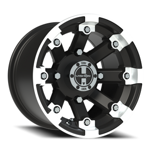 Vision Wheel 393 Matte Black Machined Lip 12x8 -10 4x136mm 110.5mm - Wheelwiz
