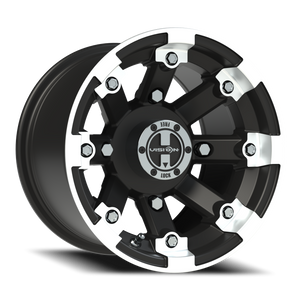 Vision Wheel 393 Matte Black Machined Lip 12x8 -10 4x156mm 131.1mm - Wheelwiz