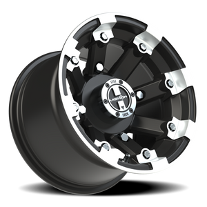 Vision Wheel 393 Matte Black Machined Lip 12x8 -10 4x156mm 131.1mm - Wheelwiz