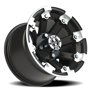 Vision Wheel 393 Matte Black Machined Lip 12x8 -10 4x101.6mm 69.9mm - Wheelwiz