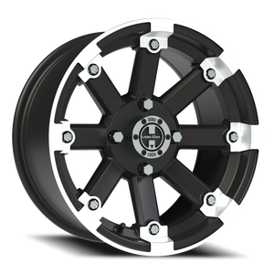 Vision Wheel 393 Matte Black Machined Lip 14x7 +3 4x115mm 80mm - Wheelwiz