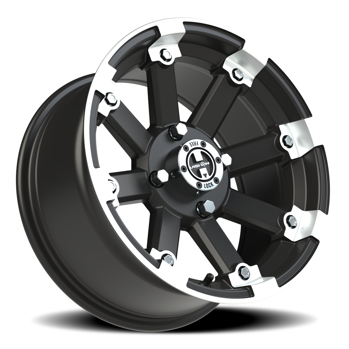 Vision Wheel 393 Matte Black Machined Lip 14x7 +3 4x115mm 80mm - Wheelwiz
