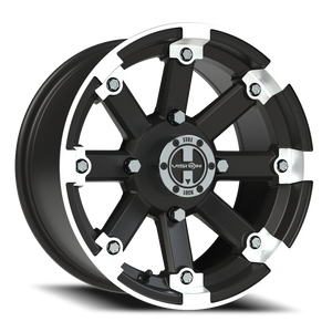 Vision Wheel 393 Matte Black Machined Lip 14x7 +3 4x136mm 110.5mm - Wheelwiz