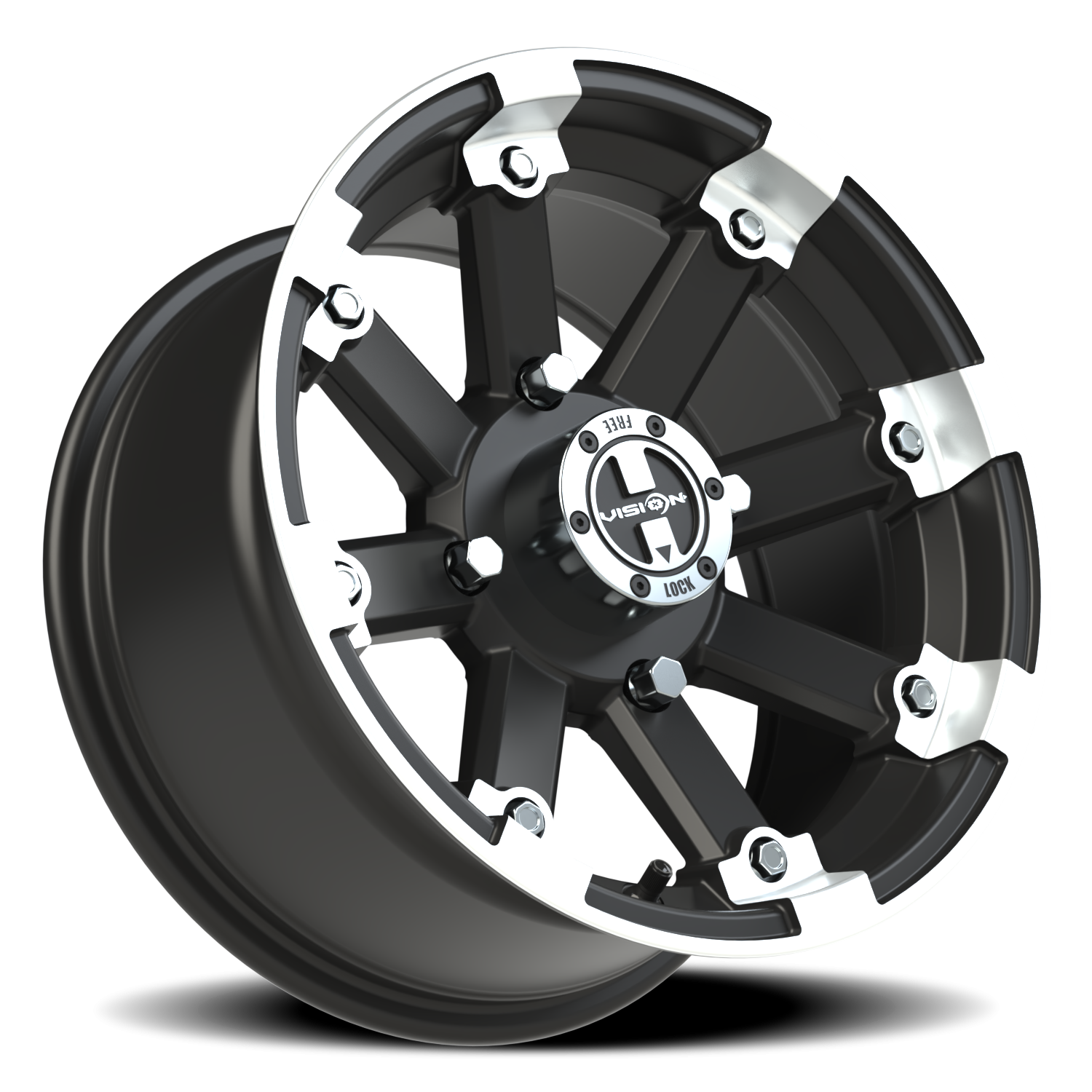 Vision Wheel 393 Matte Black Machined Lip 14x7 +3 4x136mm 110.5mm - Wheelwiz