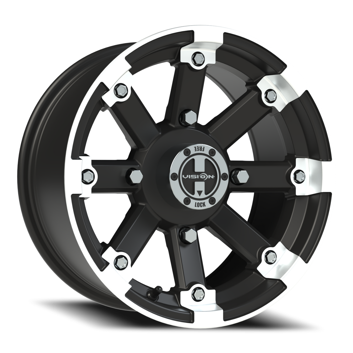 Vision Wheel 393 Matte Black Machined Lip 14x7 +3 4x156mm 131.1mm - Wheelwiz