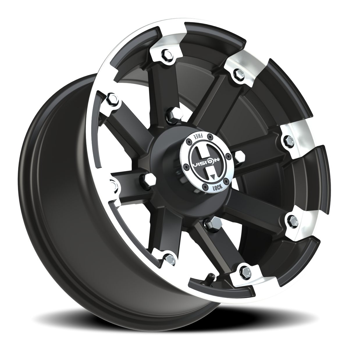 Vision Wheel 393 Matte Black Machined Lip 14x7 +3 4x156mm 131.1mm - Wheelwiz