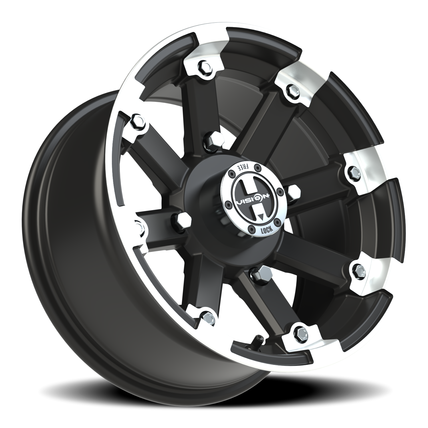 Vision Wheel 393 Matte Black Machined Lip 14x7 +3 4x156mm 131.1mm - Wheelwiz