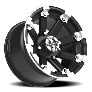 Vision Wheel 393 Matte Black Machined Lip 14x8 -10 4x136mm 110.5mm - Wheelwiz