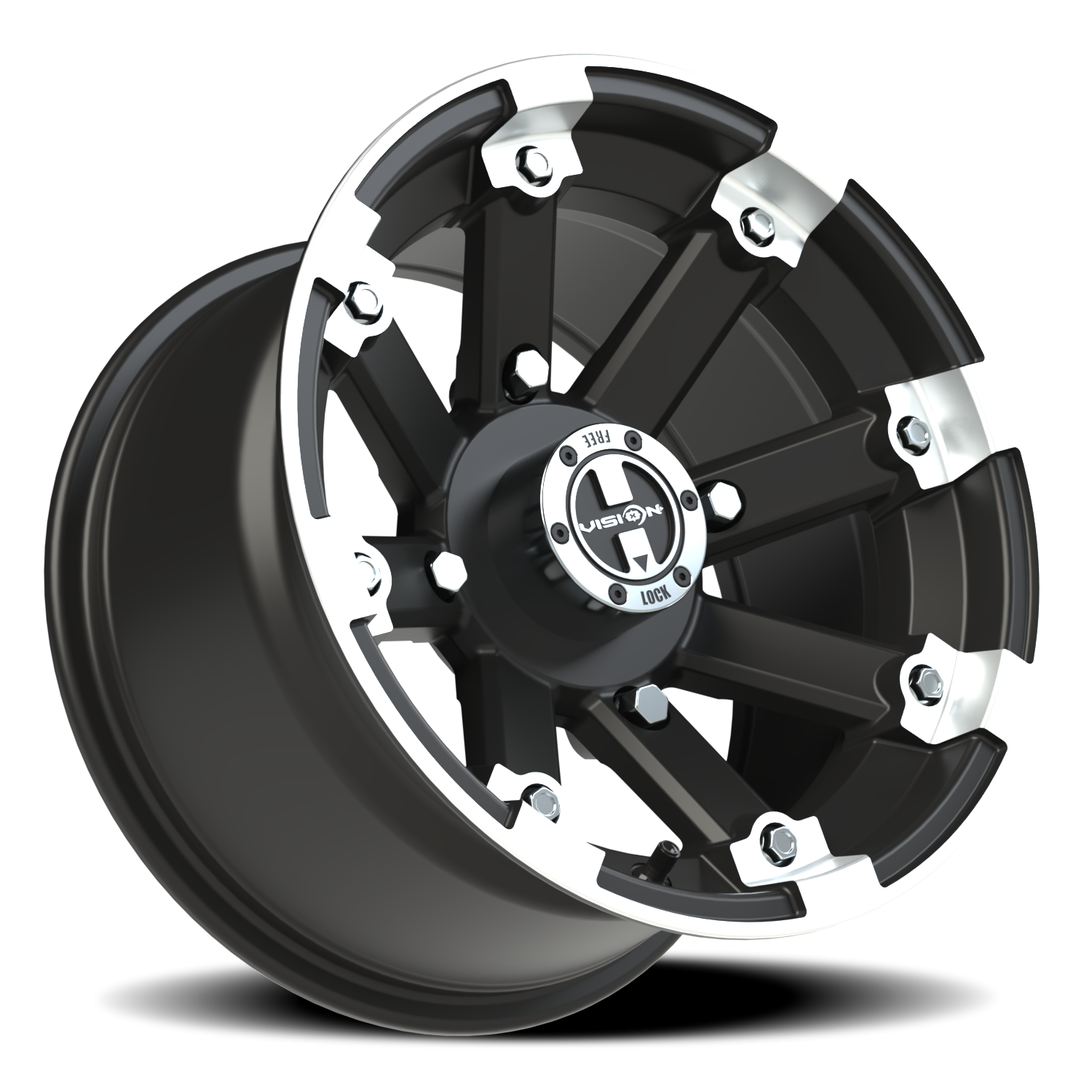 Vision Wheel 393 Matte Black Machined Lip 14x8 -10 4x156mm 131.1mm - Wheelwiz